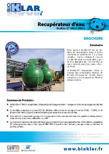 BioKlar-O® Récupérateur d’eau - Brochure