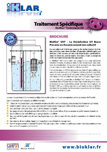 Brochure BioKlar® Traitement Désinfection UV Basse Pression l'Assainissement Non Collectif